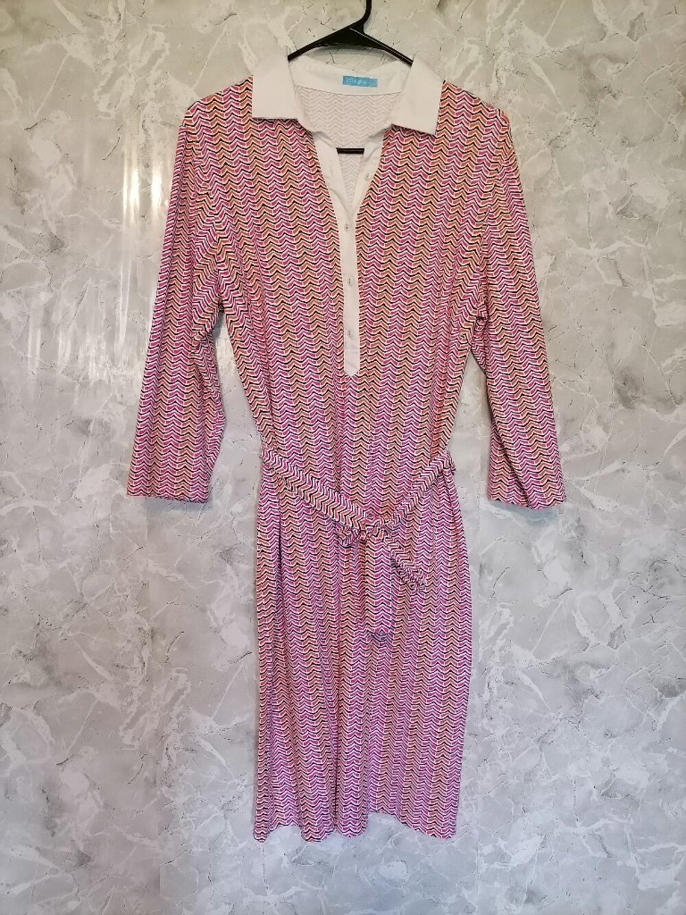 J.McLaughlin Women's Long Sleeve Catalina Cloth Collared Shirt Dress Size large